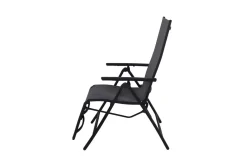 VILLANA Sylvania Relaxsessel, anthrazit/grau, Alu/Textilene, 67 x 58 x 110 cm, klappbar