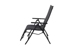 VILLANA Sylvania Relaxsessel, anthrazit/grau, Alu/Textilene, 67 x 58 x 110 cm, klappbar