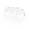 VILLANA Tasmania Ausziehtisch, silber, Alu/Eukalyptus, 150 / 200 x 90 cm, ausziehbar, hohe Belastbarkeit, FSC®-zertifiziertes Produkt