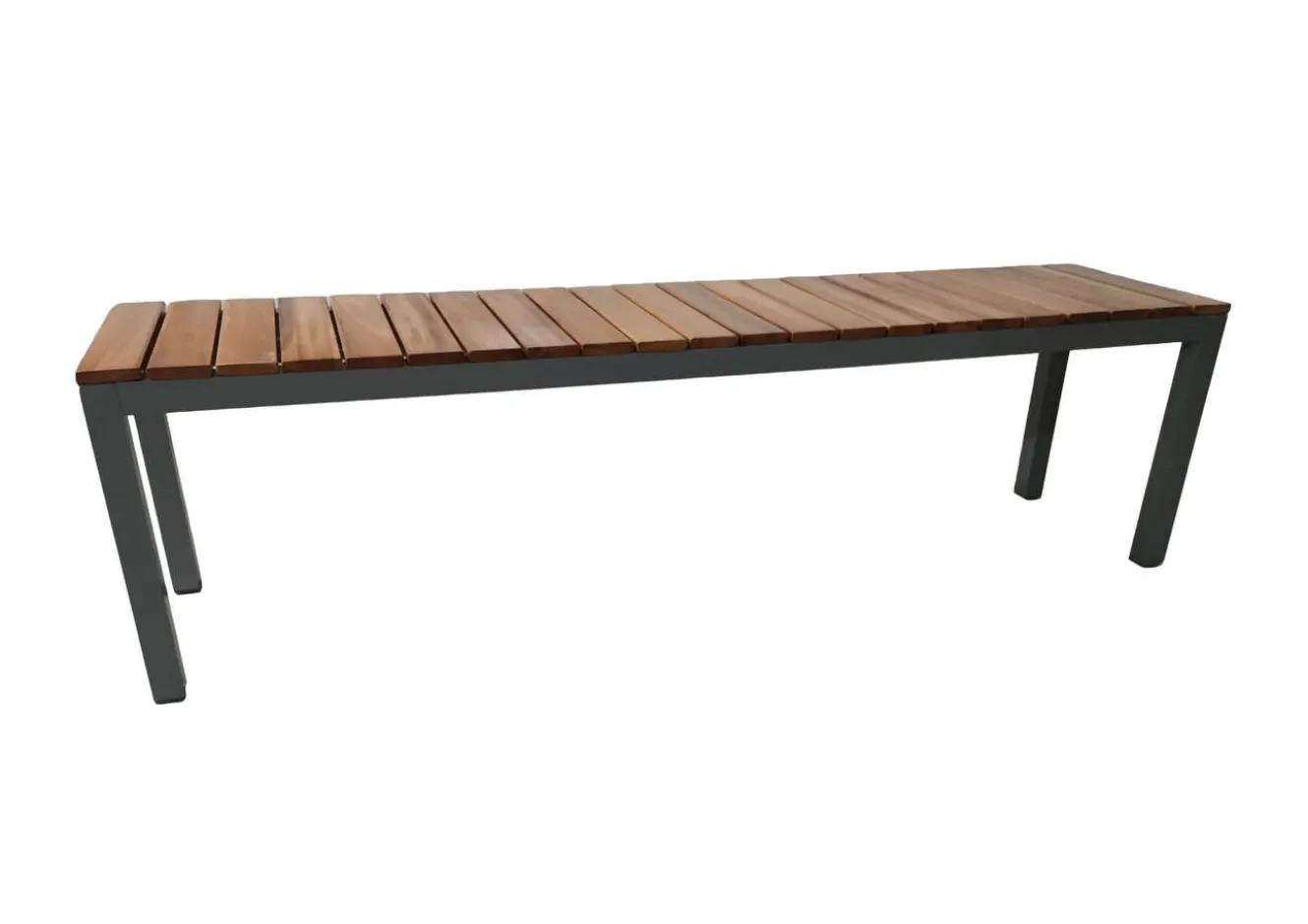 VILLANA Tasmania Gartenbank, anthrazit, Alu/Eukalyptus, hohe Belastbarkeit, witterungsbeständig, FSC®-zertifiziertes Produkt
