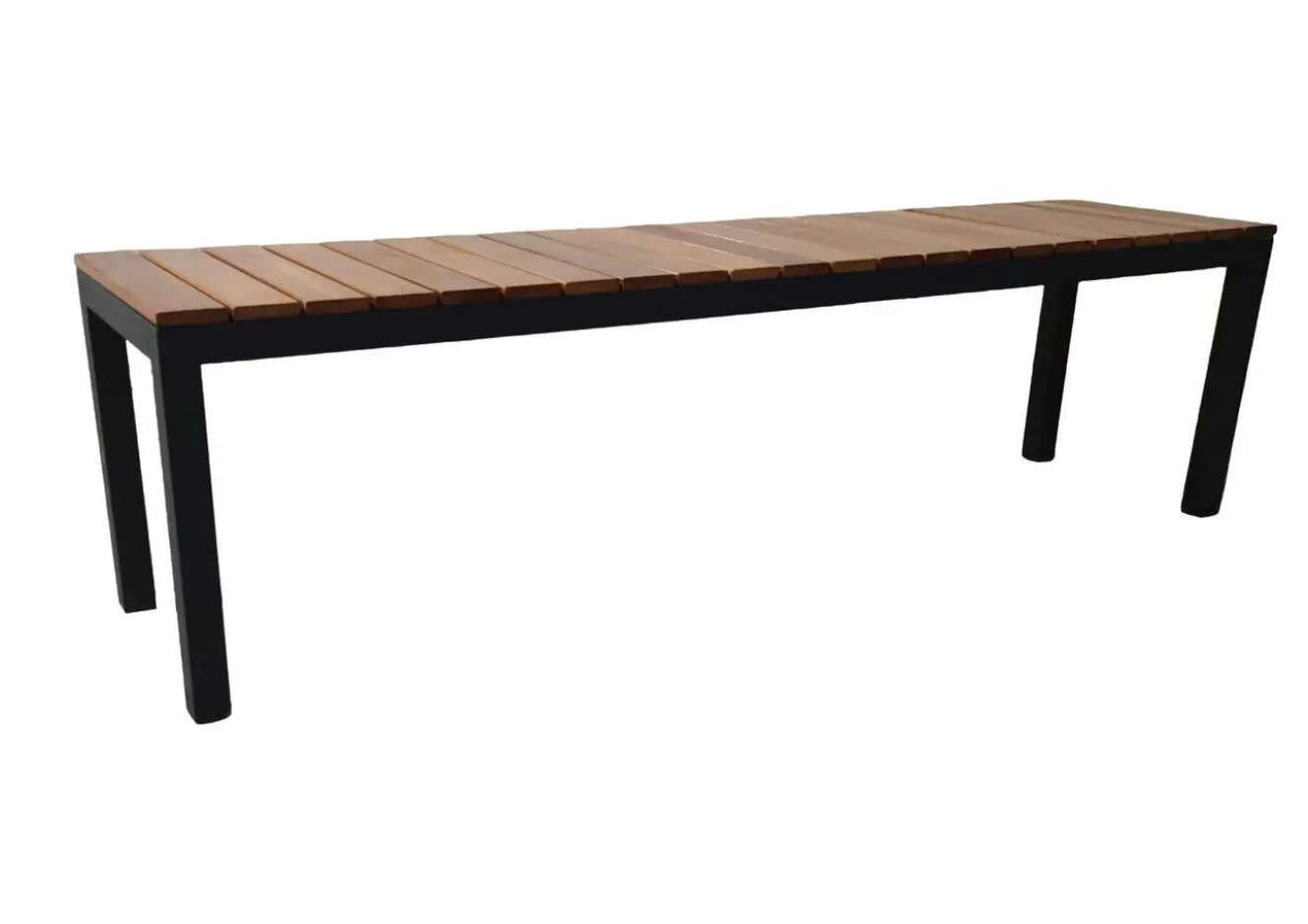 VILLANA Tasmania Gartenbank, anthrazit, Alu/Eukalyptus, hohe Belastbarkeit, witterungsbeständig, FSC®-zertifiziertes Produkt