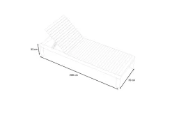 VILLANA Tasmania Gartenliege, dunkelgrau, Alu/Eukalyptus, wasserabweisend, verstellbare Rückenlehne, FSC®-zertifiziertes Produkt