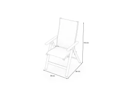 VILLANA Tasmania Klappstuhl, anthrazit/grau, Alu/Eukalyptus/Textilene, klappbar, FSC®-zertifiziertes Produkt