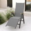 VILLANA Tasmania Relaxsessel, Dunkelgrau, Alu/Eukalyptus, atmungsaktiv,, FSC®-zertifiziertes Produkt