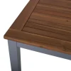 VILLANA Victoria Gartentisch, Alu/Akazie, silber, 150 x 90 x 74 cm, zertifiziertes Material, FSC®-zertifiziertes Produkt